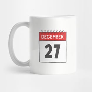 December 27th Daily Calendar Page Illustration Mug